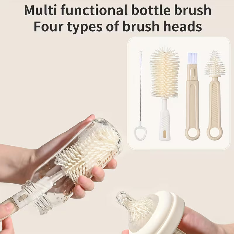 Baby & Me™ Soft Baby Bottle Brushes – Neutral Comfort Collection