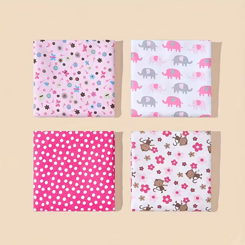 Baby & Me™ Soft Muslin Baby Cloths – Blush Comfort Collection (4 Pack)