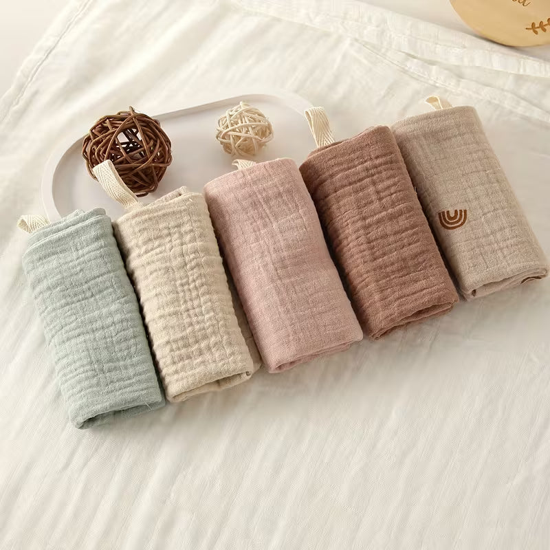 Baby & Me™ Soft Muslin Baby Cloths - Neutral Comfort Set (5 Pack)