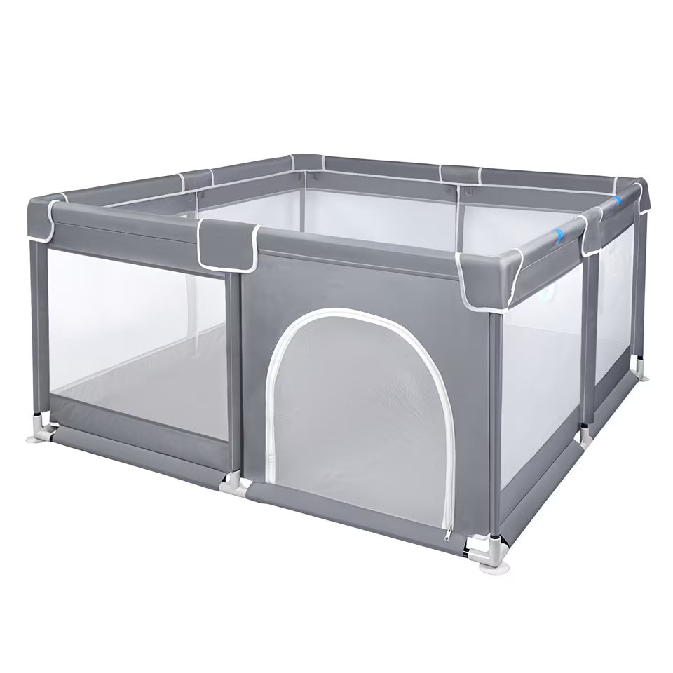 Baby & Me™ Large Baby Playpen Activity Centre — Safe Mesh Play Yard with Non-Slip Base (127 × 127 cm)