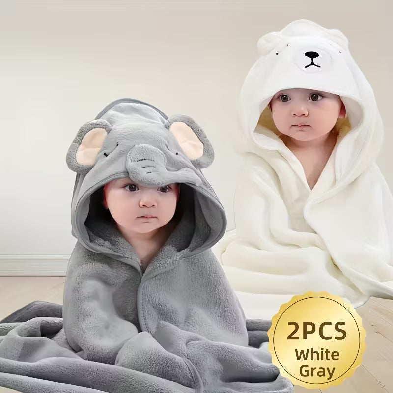 Baby & Me™ Soft Hooded Baby Towel – Neutral Comfort Collection