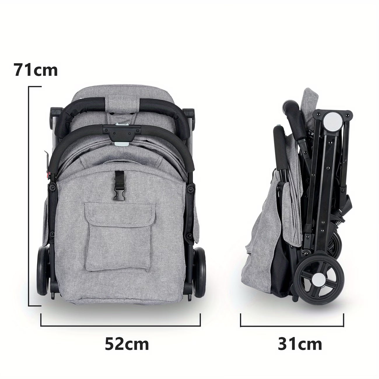 Baby & Me™ Lightweight Travel Pushchair – Compact One-Hand Fold