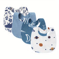 Baby & Me™ Soft Baby Bibs – Blue Comfort Collection (4 Pack)