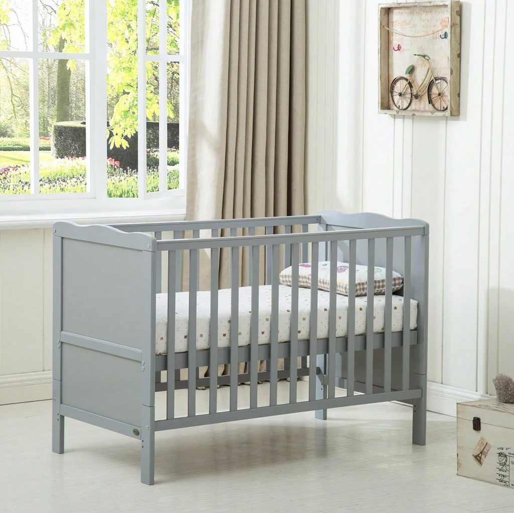 Baby & Me™ Orlando Convertible Wooden Cot Bed — Adjustable Height Toddler Bed