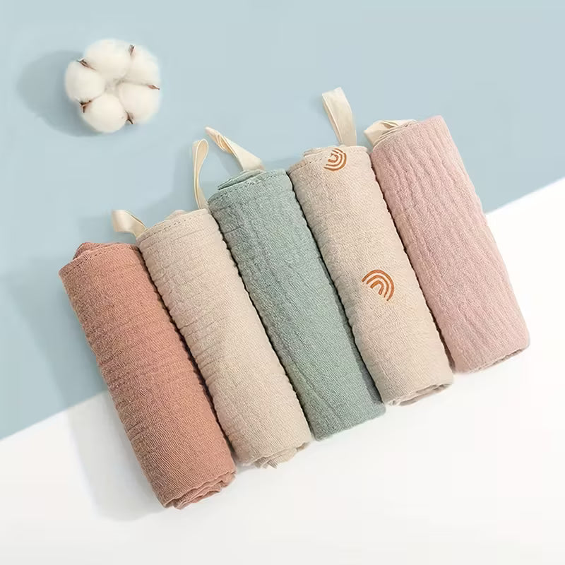 Baby & Me™ Soft Muslin Baby Cloths - Neutral Comfort Set (5 Pack)