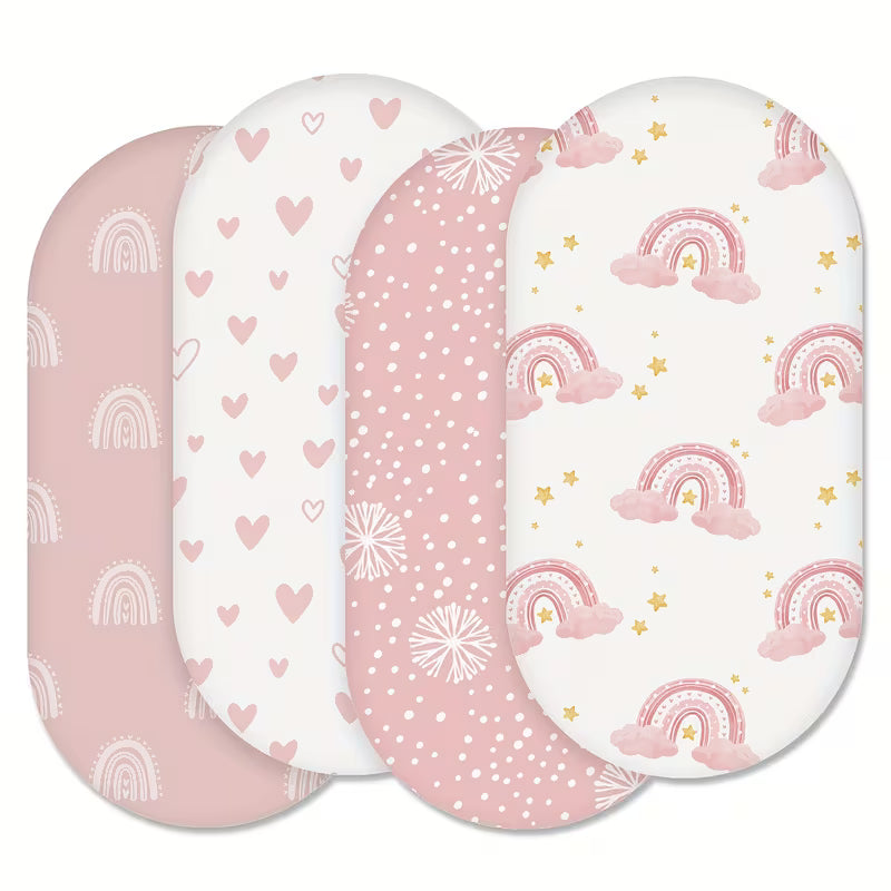 Baby & Me™ Moses Basket Sheets – Blush Sleep Essentials